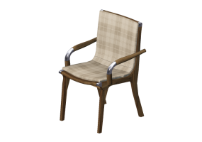 Cadeira 3D - Cadeira com bra&ccedil;o de madeira maci&ccedil;a - Sierra - 22020BTKT