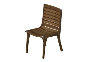 Sillas y Poltronas 3D - Silla de madera maciza - Sierra - 22020TK