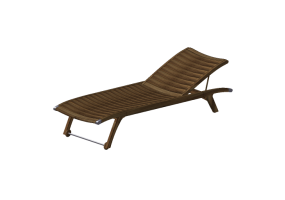 Deck chairs and sunbeds 3D - Single bed in solid wood - Sierra - 22043RTK