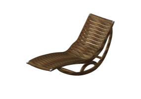 Espreguiçadeira e Camas 3D - Chaise de balanço de madeira maciça - Sierra - 22045TK