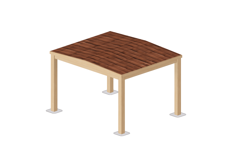 3D Sonnenschirme und Markisen - Holz-Pavillon - Sierra -... 3D Sonnenschirme und Markisen - Holz-Pavillon - Sierra -...