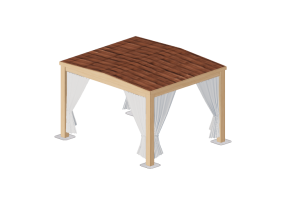 Ombrelloni e Tende 3D - Gazebo in legno - Sierra - 22865