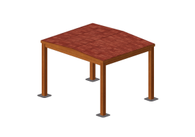 Umbrellas and Curtains 3D - Gazebo - Sierra - 22860