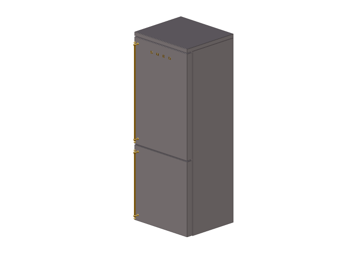 Electrodomésticos 3D - Refrigerador combinado colonial -... Electrodomésticos 3D - Refrigerador combinado colonial -...