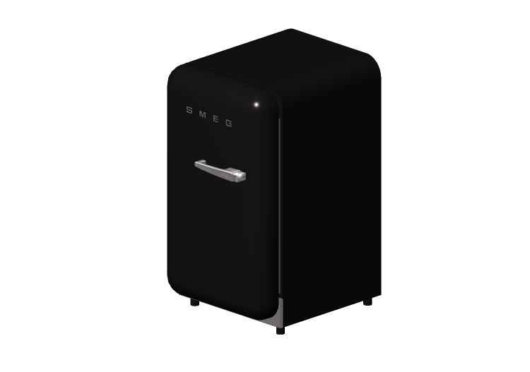 Electroménagers 3D - Minibar années '50 noir - Smeg -... Electroménagers 3D - Minibar années '50 noir - Smeg -...