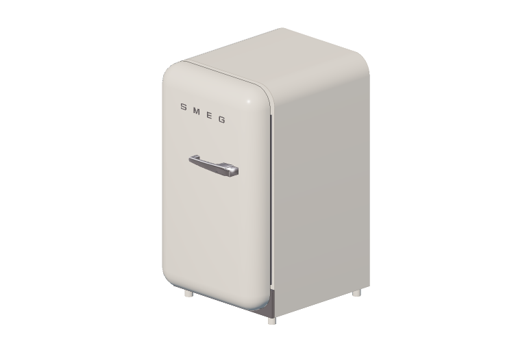 Electroménagers 3D - Minibar années '50 crème - Smeg -... Electroménagers 3D - Minibar années '50 crème - Smeg -...