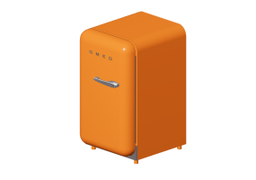 Electrom&eacute;nagers 3D - Minibar ann&eacute;es '50 orange - Smeg - FAB5LOR