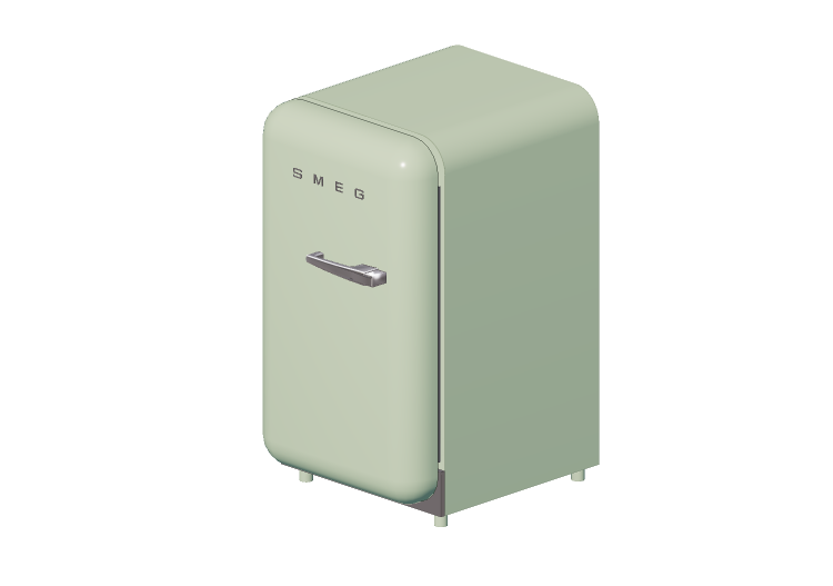 Electroménagers 3D - Minibar années '50 vert pastel - Smeg... Electroménagers 3D - Minibar années '50 vert pastel - Smeg...