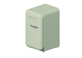 Elettrodomestici 3D - Minibar anni '50 verde pastello - Smeg - FAB5LPG