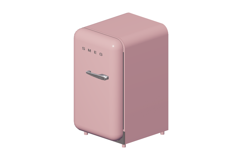 Electrodomésticos 3D - Minibar de los años '50 rosa - Smeg... Electrodomésticos 3D - Minibar de los años '50 rosa - Smeg...