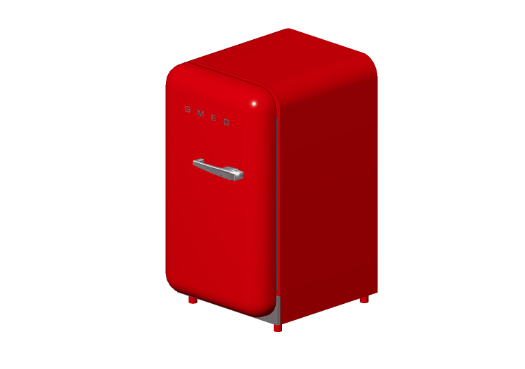 3D Electrical Appliances - 50s Minibar - red - Smeg -... 3D Electrical Appliances - 50s Minibar - red - Smeg -...