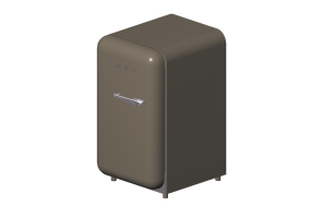 Electrom&eacute;nagers 3D - Minibar ann&eacute;es '50 gris m&eacute;tallis&eacute; - Smeg - FAB5LSV