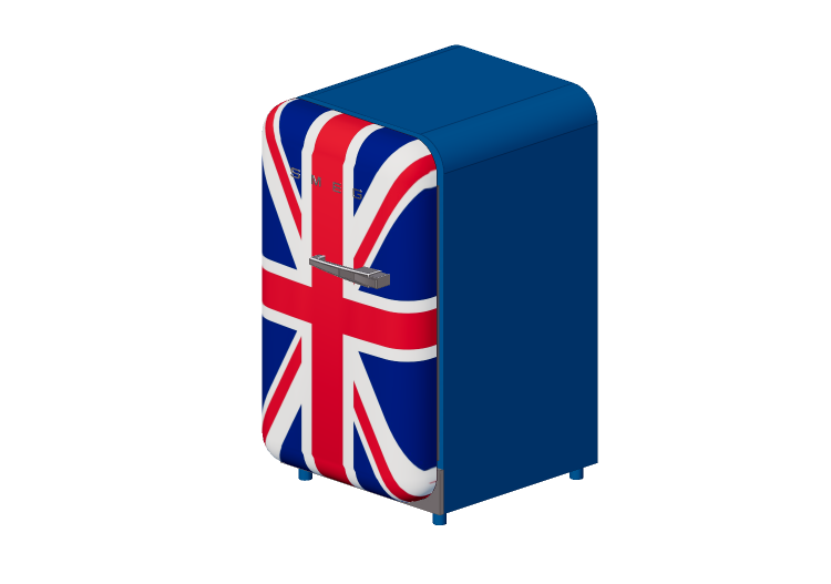 Elettrodomestici 3D - Minibar anni '50 Union Jack- Smeg -... Elettrodomestici 3D - Minibar anni '50 Union Jack- Smeg -...
