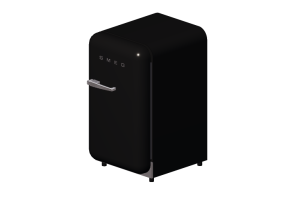Eletrodom&eacute;sticos 3D - Minibar anos 50 preto - Smeg - FAB5RBL