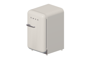 Electrodom&eacute;sticos 3D - Minibar de los a&ntilde;os '50 crema - Smeg - FAB5RCR
