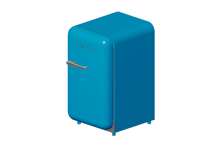Elettrodomestici 3D - Minibar anni '50 azzurro - Smeg -... Elettrodomestici 3D - Minibar anni '50 azzurro - Smeg -...