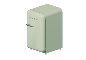 Electrom&eacute;nagers 3D - Minibar ann&eacute;es '50 vert pastel - Smeg - FAB5RPG