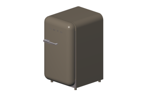 Electrodom&eacute;sticos 3D - Minibar de los a&ntilde;os '50 gris met&aacute;lico - Smeg - FAB5RSV