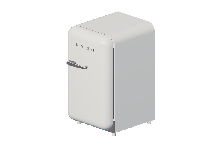 Electroménagers 3D - Minibar années '50 blanc - Smeg -... Electroménagers 3D - Minibar années '50 blanc - Smeg -...