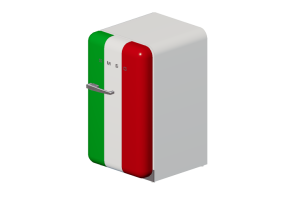 3D Electrical Appliances - 1950s Happy Bar fridge - tricolore - Smeg - FAB10HRIT