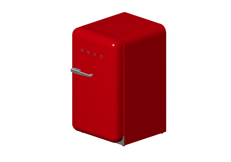 3D Electrical Appliances - 1950s Happy Bar fridge - red -... 3D Electrical Appliances - 1950s Happy Bar fridge - red -...