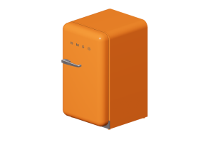 Elettrodomestici 3D - Frigorifero Happy Bar anni '50, arancione - Smeg - FAB10RO