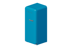 Electrodom&eacute;sticos 3D - Refrigerador monopuerta de los a&ntilde;os '50, azul - Smeg - FAB28LAZ1