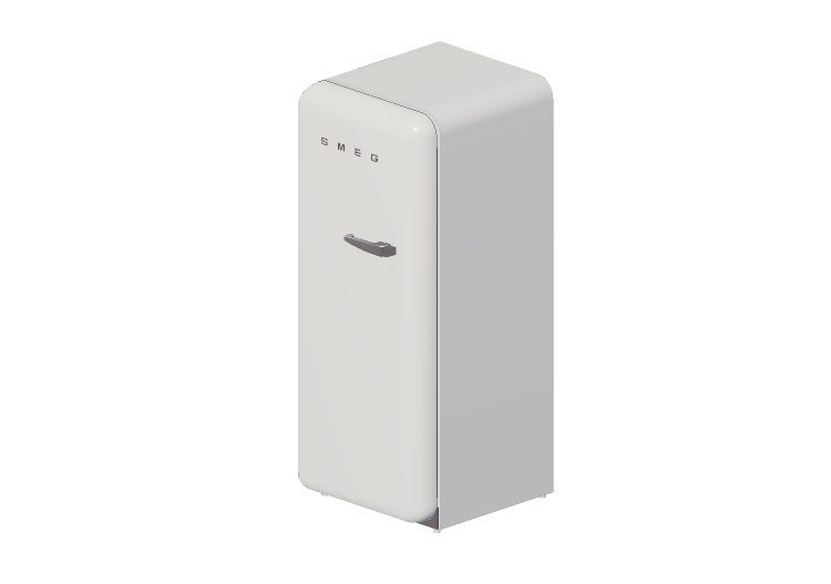 3D Electrical Appliances - 1950s single door Fridge - White... 3D Electrical Appliances - 1950s single door Fridge - White...