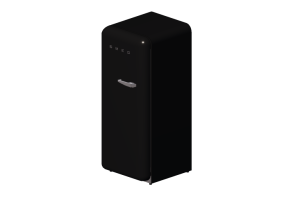 3D Electrical Appliances - 1950s single door Fridge - black - Smeg - FAB28LBV3