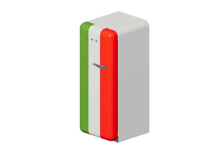Elettrodomestici 3D - Frigorifero monoporta anni '50,... Elettrodomestici 3D - Frigorifero monoporta anni '50,...