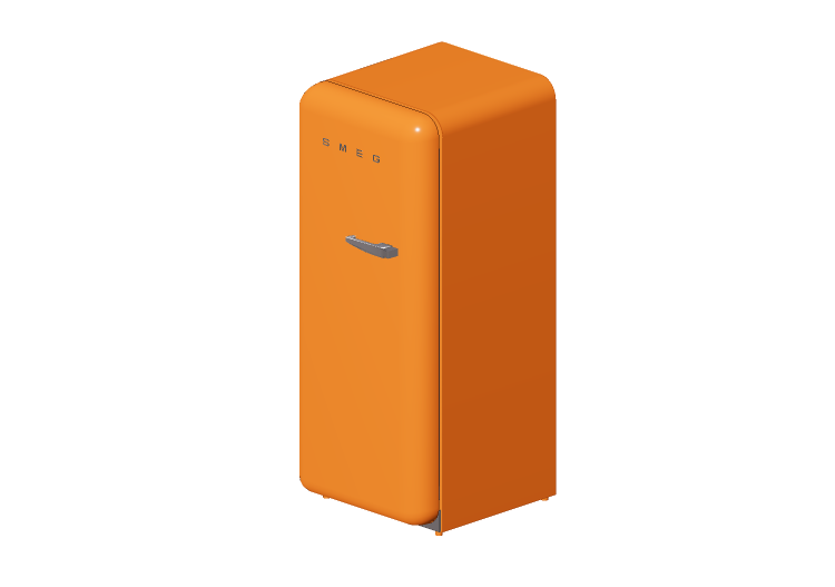 Electrodomésticos 3D - Refrigerador monopuerta de los años... Electrodomésticos 3D - Refrigerador monopuerta de los años...