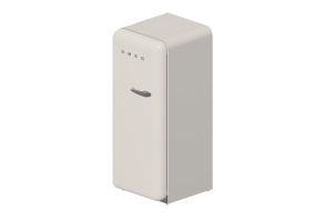 3D Haushaltger&auml;te - K&uuml;hlschrank eint&uuml;rig 50er Jahre, Creme - Smeg - FAB28LP1