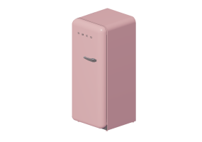 Eletrodom&eacute;sticos 3D - Geladeira uma porta anos 50, rosa - Smeg - FAB28LRO1