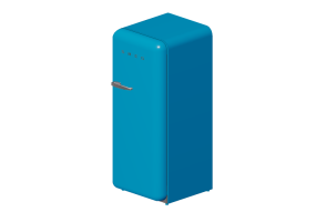 3D Haushaltger&auml;te - K&uuml;hlschrank eint&uuml;rig 50er Jahre, hellblau - Smeg - FAB28RAZ1
