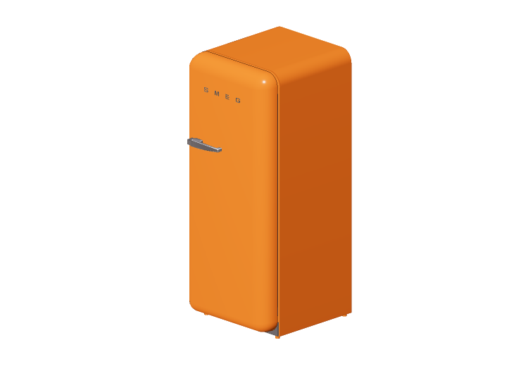 3D Electrical Appliances - 1950s single door Fridge -... 3D Electrical Appliances - 1950s single door Fridge -...