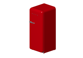 3D Haushaltger&auml;te - K&uuml;hlschrank eint&uuml;rig 50er Jahre, rot - Smeg - FAB28RR1