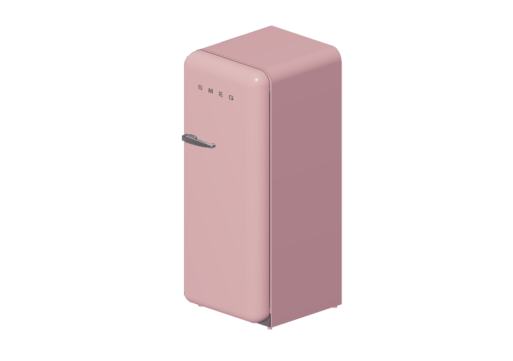 Electrodomésticos 3D - Refrigerador monopuerta de los años... Electrodomésticos 3D - Refrigerador monopuerta de los años...
