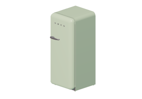 3D Haushaltger&auml;te - K&uuml;hlschrank eint&uuml;rig 50er Jahre, pastellgr&uuml;n - Smeg - FAB28RV1