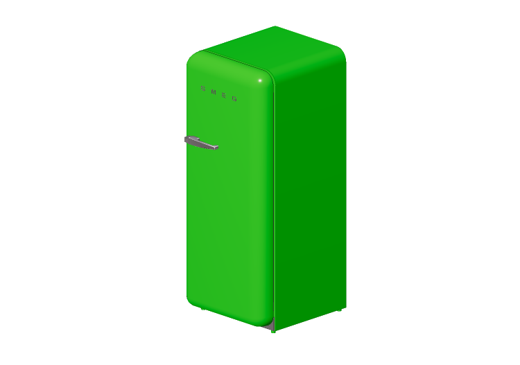 3D Haushaltgeräte - Kühlschrank eintürig 50er Jahre, grün -... 3D Haushaltgeräte - Kühlschrank eintürig 50er Jahre, grün -...