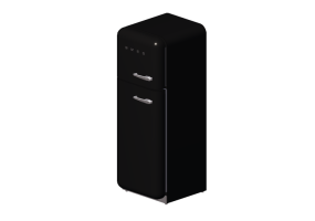 3D Haushaltger&auml;te - K&uuml;hlschrank 2 T&uuml;ren 50er Jahre, schwarz - Smeg - FAB30LNE1