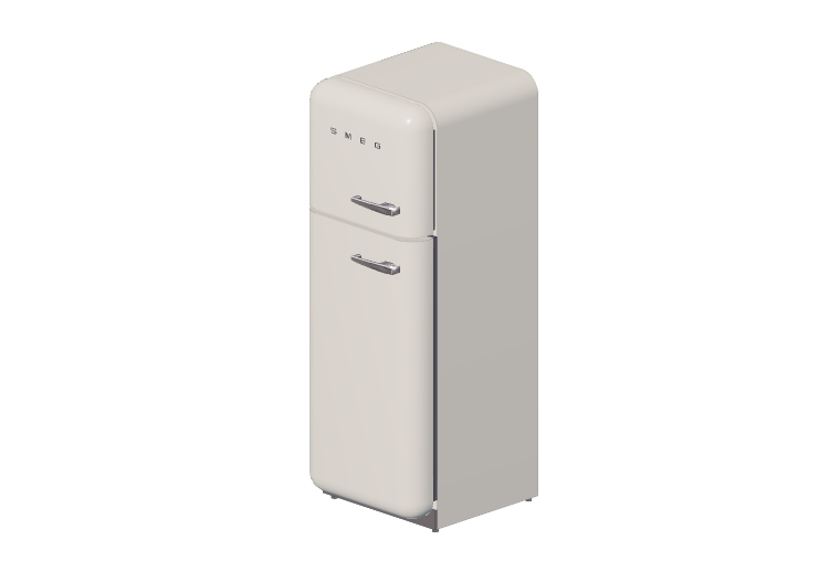 Electrodomésticos 3D - Refrigerador dos puertas de los años... Electrodomésticos 3D - Refrigerador dos puertas de los años...