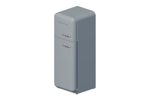 3D Haushaltger&auml;te - K&uuml;hlschrank 2 T&uuml;ren 50er Jahre, gr&uuml;n - Smeg - FAB30LX1