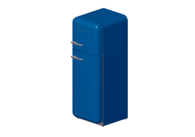 Eletrodom&eacute;sticos 3D - Geladeira duas portas anos 50, azul - Smeg - FAB30RBL1