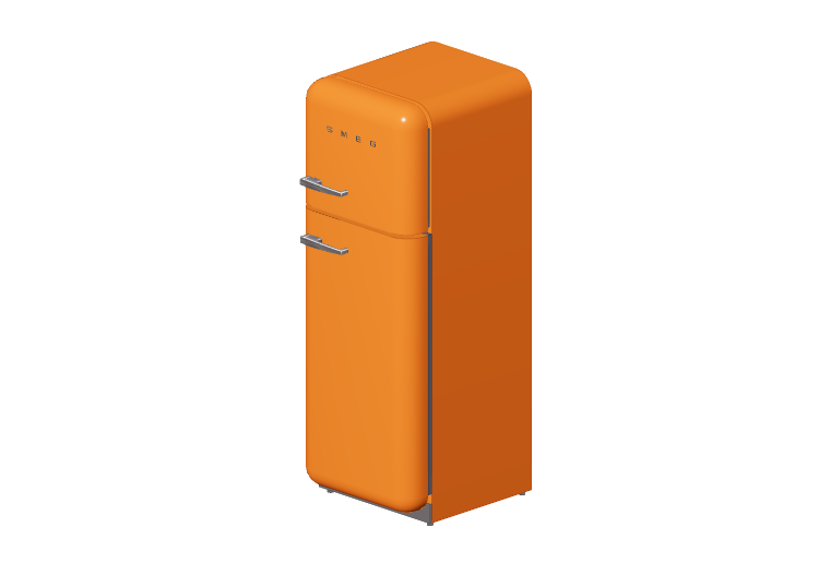 Electrodomésticos 3D - Refrigerador dos puertas de los años... Electrodomésticos 3D - Refrigerador dos puertas de los años...
