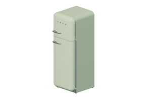 Electrodom&eacute;sticos 3D - Refrigerador dos puertas de los a&ntilde;os '50, verde pastel - Smeg - FAB30RV1