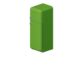 3D Haushaltger&auml;te - K&uuml;hlschrank 2 T&uuml;ren 50er Jahre, gr&uuml;n - Smeg - FAB30RVE1