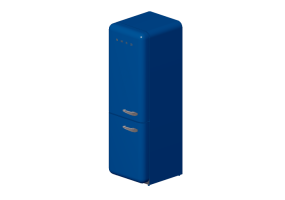 3D Electrical Appliances - 1950s combined Fridge - blue - Smeg - FAB32LBLN1