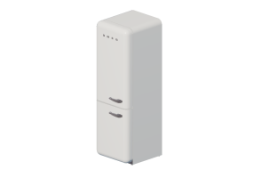 Electrodom&eacute;sticos 3D - Refrigerador combinado de los a&ntilde;os '50, blanco - Smeg - FAB32LBN1