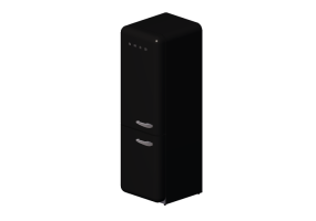 3D Haushaltger&auml;te - Kombinierter K&uuml;hlschrank 50er Jahre, schwarz - Smeg - FAB32LNEN1