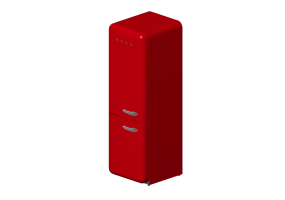 Elettrodomestici 3D - Frigorifero combinato anni '50, rosso - Smeg - FAB32LRN1